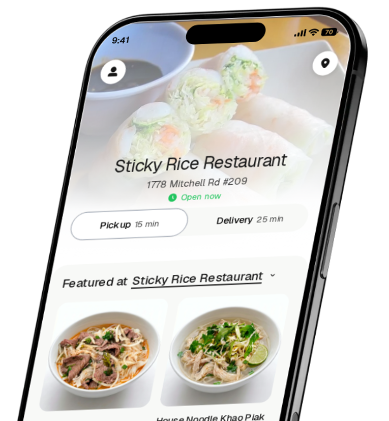 Sticky Rice Restaurant app preview