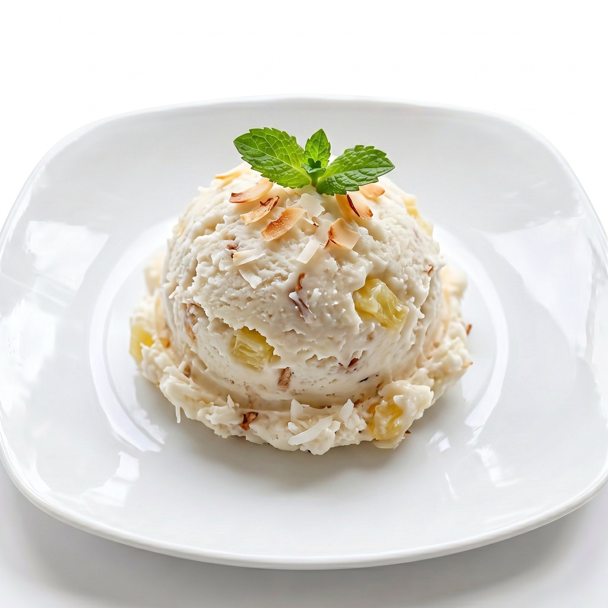 Coconut Pineapple Ice Cream Scoop.