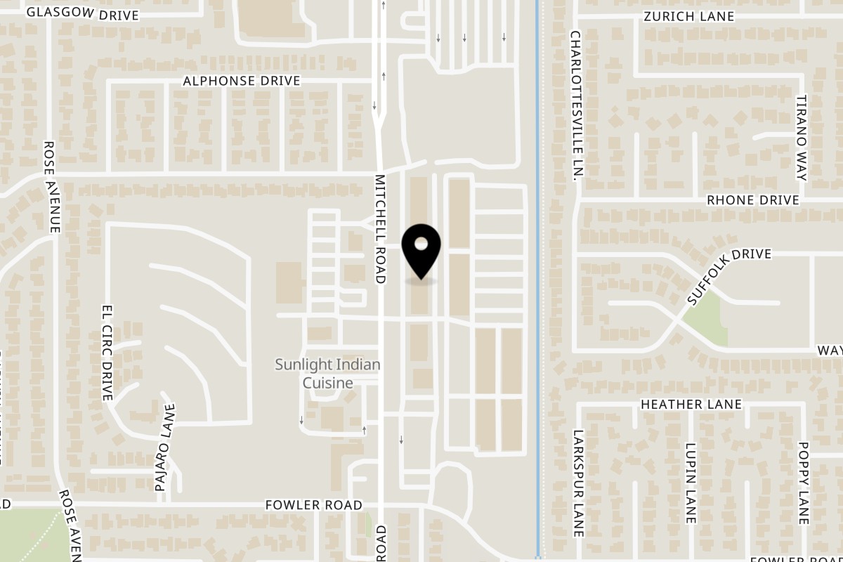 Map showing the location of Sticky Rice Restaurant on 1778 Mitchell Rd #209 in Ceres
